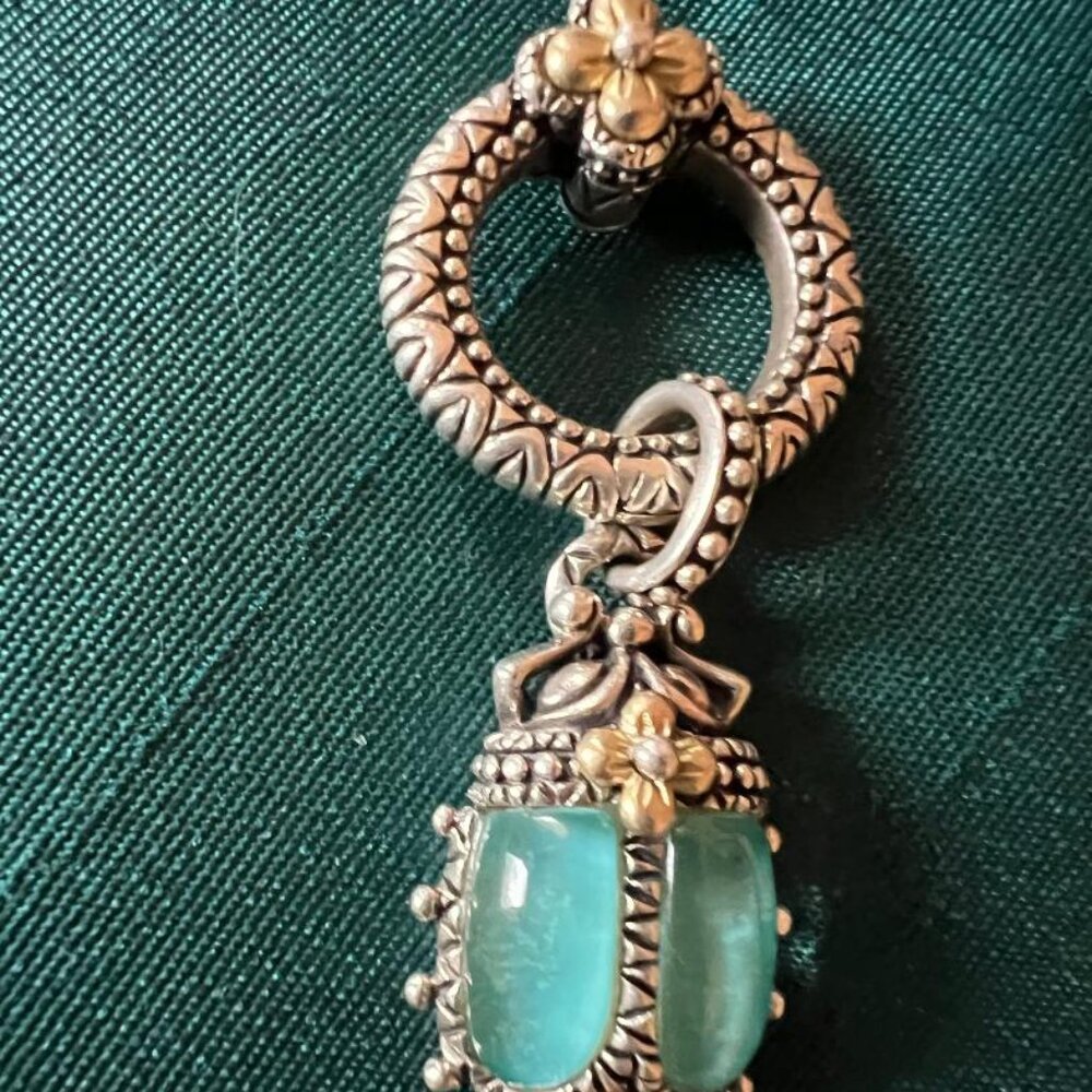 Barbara Bixby silver and turquoise bracelet